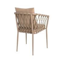 Erica chaise de jardin en métal et tissu taupe