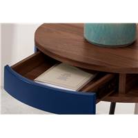 Pendelbury meuble TV noyer et bleu roi