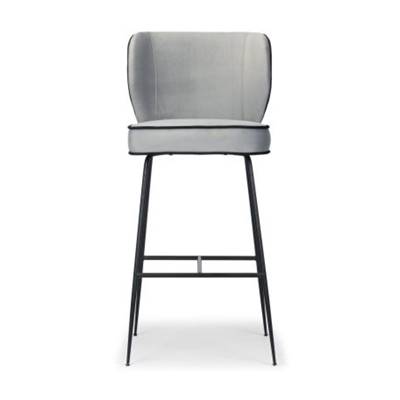 Valo tabouret de bar gris perle et pieds noir