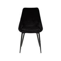 Bari chaise en velours noir