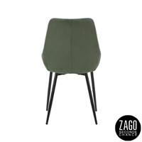 Bari chaise en velours côtelé vert kaki