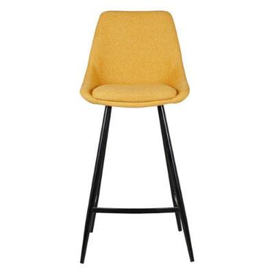 Bari chaise ilôt central tissu jaune H67