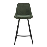 Bari chaise îlot central en velours côtelé vert sapin H67