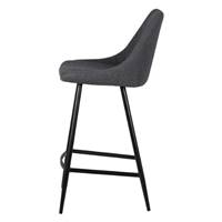 Bari chaise ilôt central tissu gris foncé H67