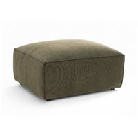 Riga pouf tissu textur vert kaki