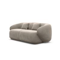 Taigano canapé 2 places en velours beige foncé