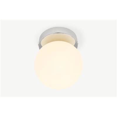 Apollo applique murale LED simple chromé et verre dépoli