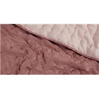 Tabitha couvre-lit velours rose poudré