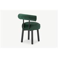 Arais chaise velours vert mousse