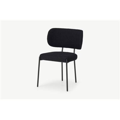 Asare chaise bouclé noir