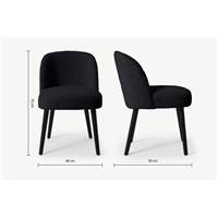 Swinton chaise mouton noir et bois noir