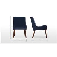 Higgs chaise en velours bleu royal
