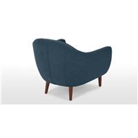 Hanley fauteuil en tissu bleu orléans