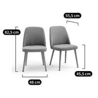 Vaja chaise tissu vert d'eau