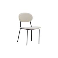 Lorie chaise tissu bouclette ecru