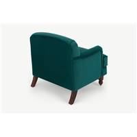 Orson fauteuil velours bleu