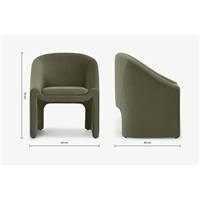 Shona chaise velours vert pistache