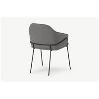 Stanley chaise avec accoudoir gris acier