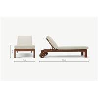 Zambra chaise longue en acacia