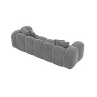 Cotton canapé 3 places en velours gris foncé