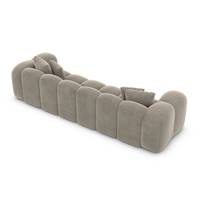 Cotton canapé 4 places en velours beige foncé