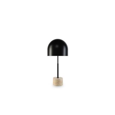 Zambra lampe de table travertin naturel et noir