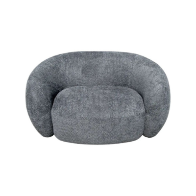 Cocoon fauteuil en bouclettes gris foncé