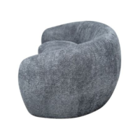 Cocoon canapé 3 places en tissu bouclette gris foncé