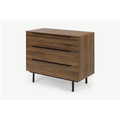 Damien commode effet bois de noyer et noir