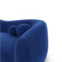 Rico fauteuil 1 place en velours bleu foncé