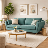 Anaelle canapé-lit velours eucalyptus