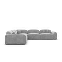 Buccana canapé corner en velours gris clair