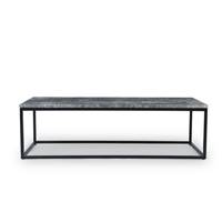 Fativo table basse en marbre et métal noir