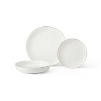 Taryn service 12 pièces blanc et doré
