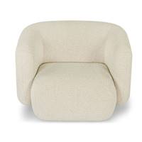 Nao fauteuil bouclé blanc avoine