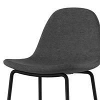 Vladi chaise ilot central tissu gris foncé chiné H65