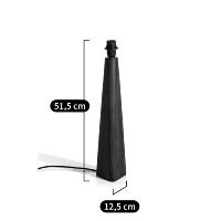 Patio pied de lampadaire chêne massif teinté noyer