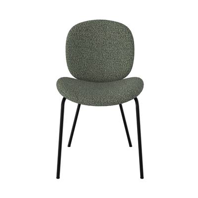 Slano chaise en tissu bouclé vert
