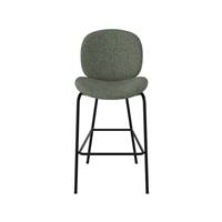 Slano chaise de bar en tissu bouclé vert H63