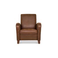 Cuba fauteuil relax manuel en microfibre bristol marron