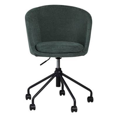 Mado chaise de bureau pivotante à roulettes en tissu gris bleu