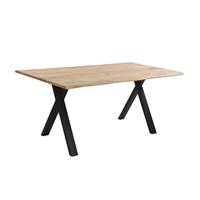 Robin table à manger rectangulaire en bois d'acacia et métal 6 pers