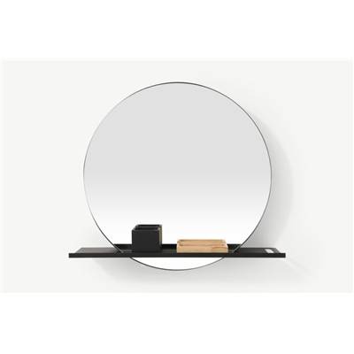 Benjamin miroir noir mat 65x60