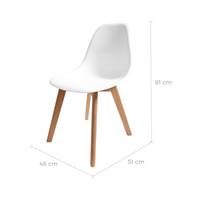 The Lady chaise scandinave d'artiste blanche et dessin noir