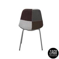 Multi chaise style scandinave patchwork foncés pieds gris