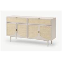 Emmi grand buffet bois cru chaud et rotin