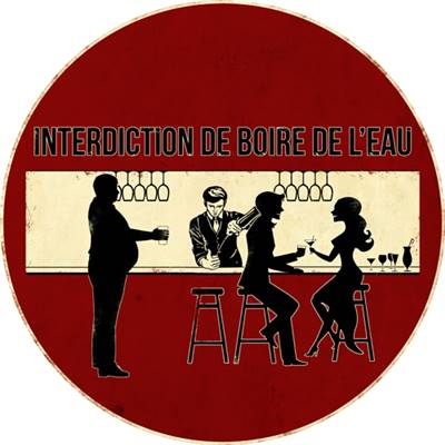 Panneau "Interdiction de boire de l'eau" Ø40cm
