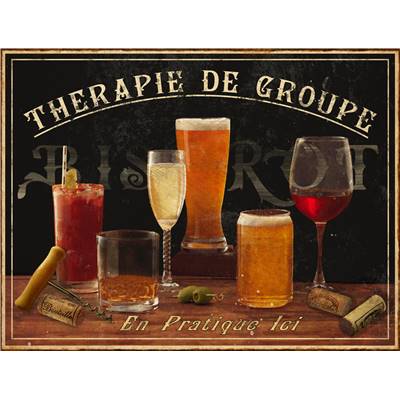Plaque métal Thérapie 33 x 25 cm