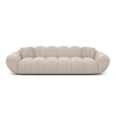 Sigono canapé 4 places en tissu texturé beige