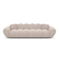 Sigono canapé 4 places en tissu texturé beige